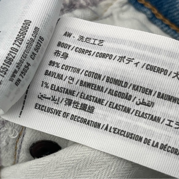 Abercrombie & Fitch The 90s Straight Ultra High Rise Women’s 31/12L Distressed - Picture 10 of 15